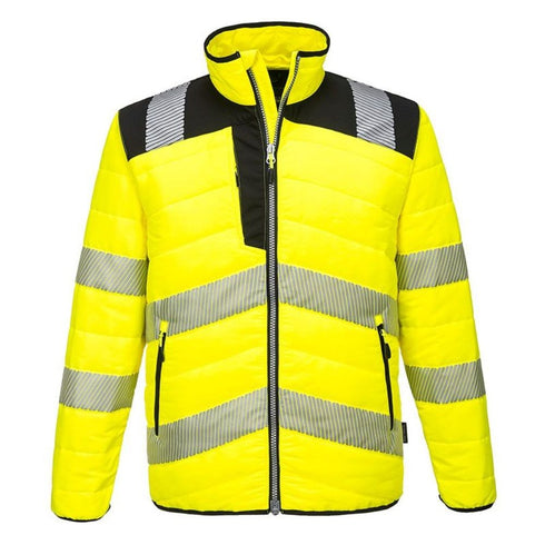 PW3 HI-VIS BAFFLE JACKET YELLOW/BLACK